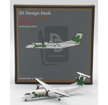 3D Design Deck dash-8-300 jazz original green maple leaf  C-FSOU 1:400 (3d printed resin)