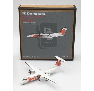 3D Design Deck dash-8-300 jazz original orange maple leaf  C-GABO 1:400 (3d printed resin)
