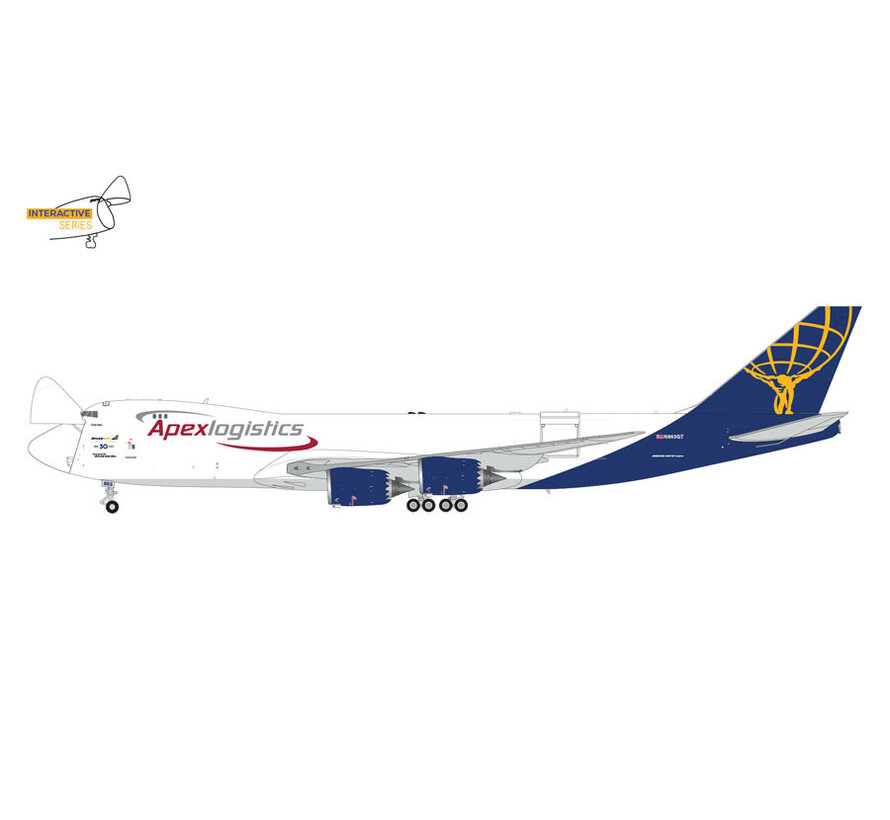 B747-8F Atlas Air Worldwide Apex Logistics N863GT final 747 1:200 Interactive Series