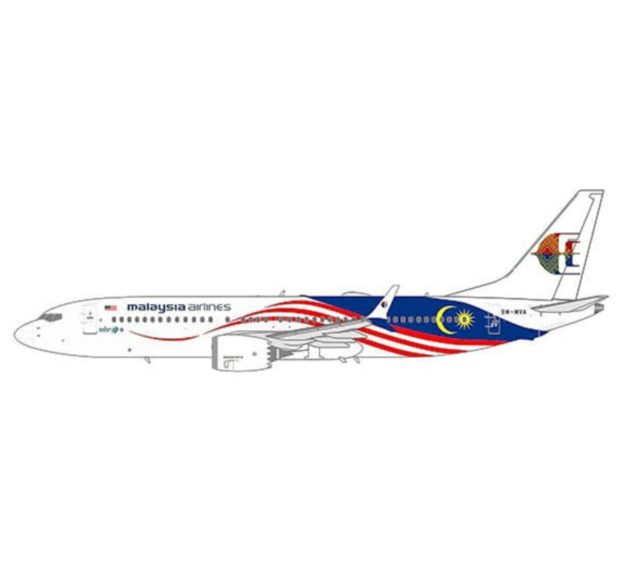B737-8 MAX Malaysia Airlines Nekagaru 9M-MVA 1:400
