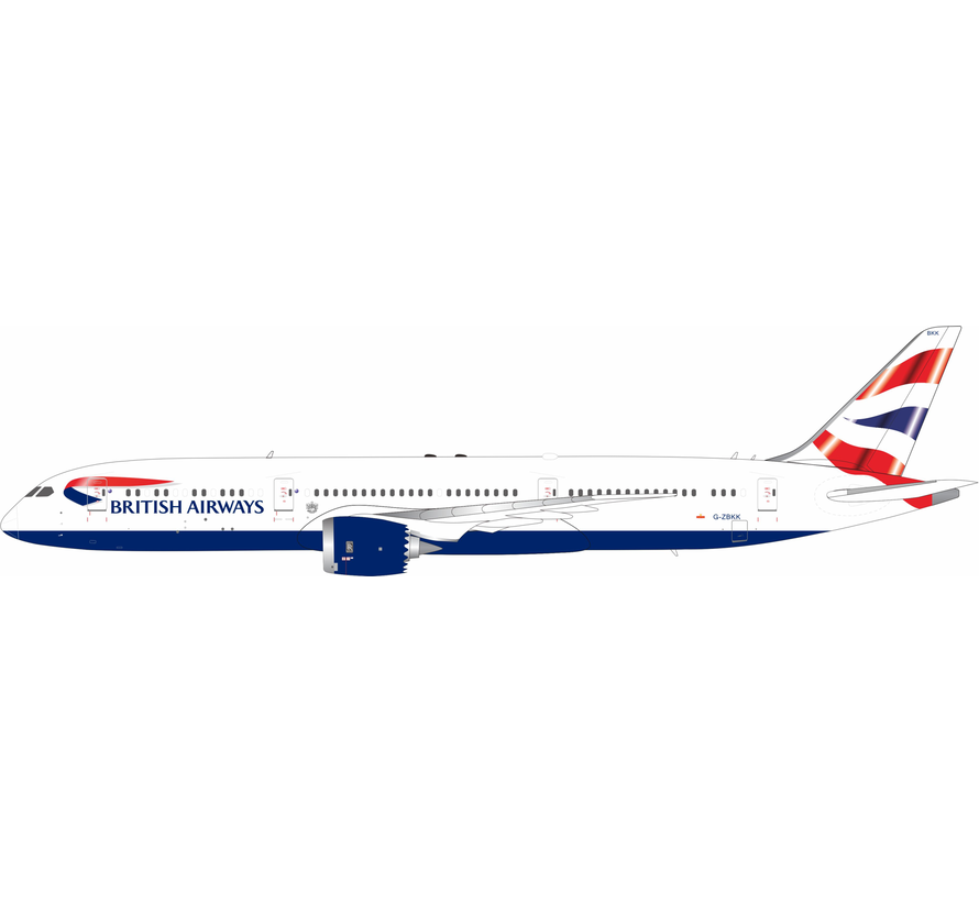 B787-9 Dreamliner Union Jack livery G-ZBKK 1:200 with stand & coin +NSI+