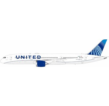 InFlight B787-9 Dreamliner United 2019 blue evolution N29981 1:200 with stand