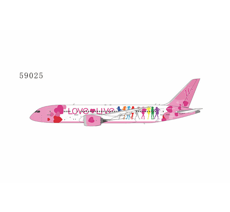 B787-8 Dreamliner Love Live fantasy livery hearts JA01LL 1:400