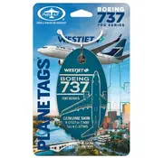 PlaneTags B737-700 Westjet Plane Tag C-GTWS Teal