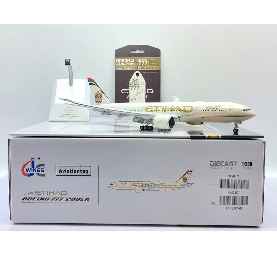 B777-200LR Etihad Airways A6-LRB 1:200 with Aviationtag