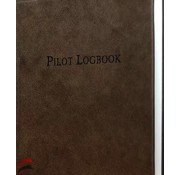 Pilot Logbook Aviation Brown leather, hardcover 9" x 9 1/4"
