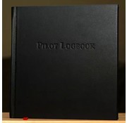 Pilot Logbook Black Leather, Hardcover 9" x 9 1/4"