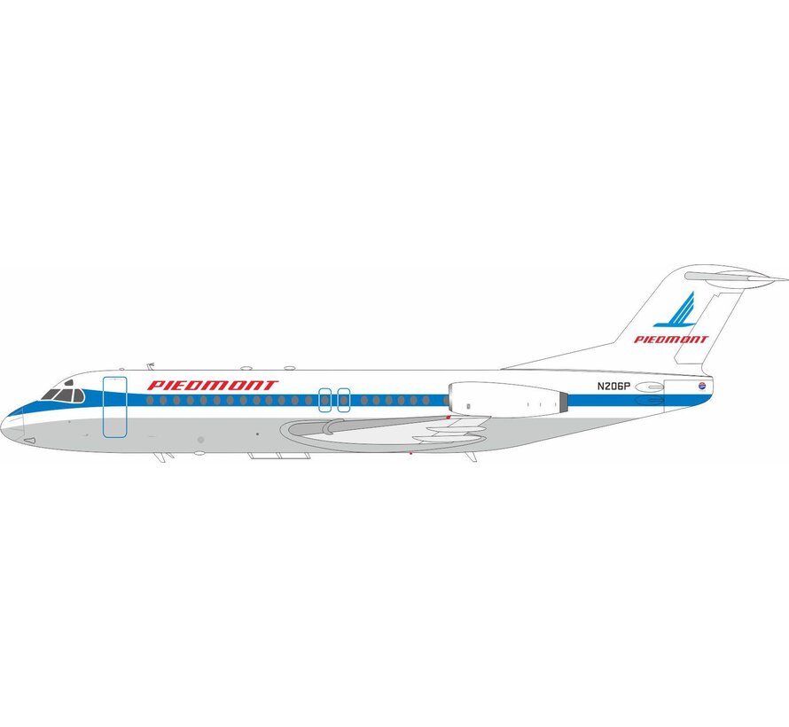 F28-4000 Piedmont Airlines N206P 1:200 with stand