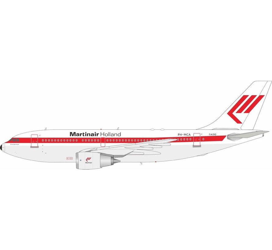 A310-200 Martinair Holland PH-MCA 1:200 with stand