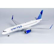 NG Models B757-200W United 2019 Blue Evolution livery N58101 1:200 scimitars with stand
