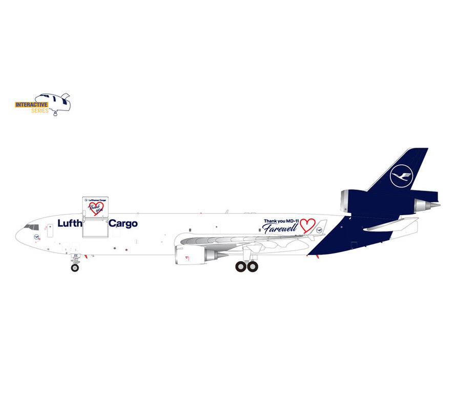 MD11F Lufthansa Cargo Thank You Farewell MD-11 2018 livery D-ALCC 1:200 Interactive