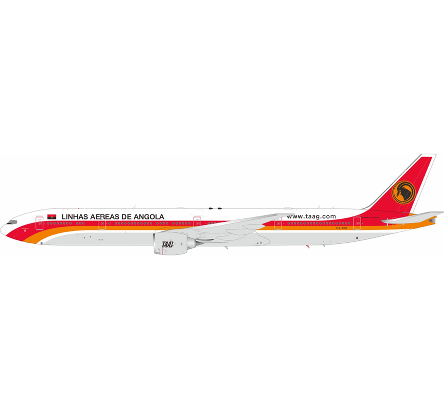 B777-300ER TAAG Angola Airlines D2-TEK 1:200 with stand