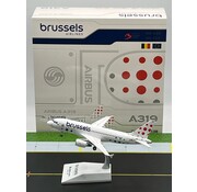 JC Wings A319 Brussels Airlines OO-SSO (new 2021 livery?) 1:200 with stand