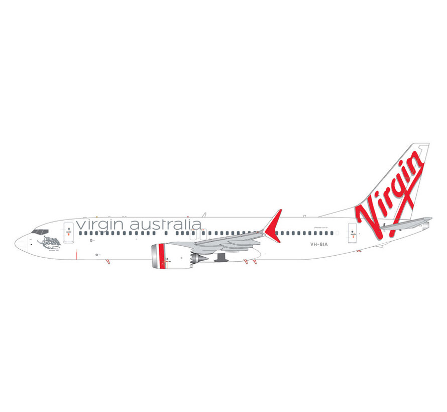 B737 MAX 8 Virgin Australia A/L VH-8IA 1:200 with stand