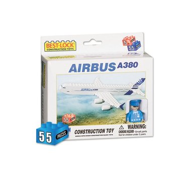 Best-Lock Construction Toys Airbus A380 55 Piece Construction Toy (Legoish)