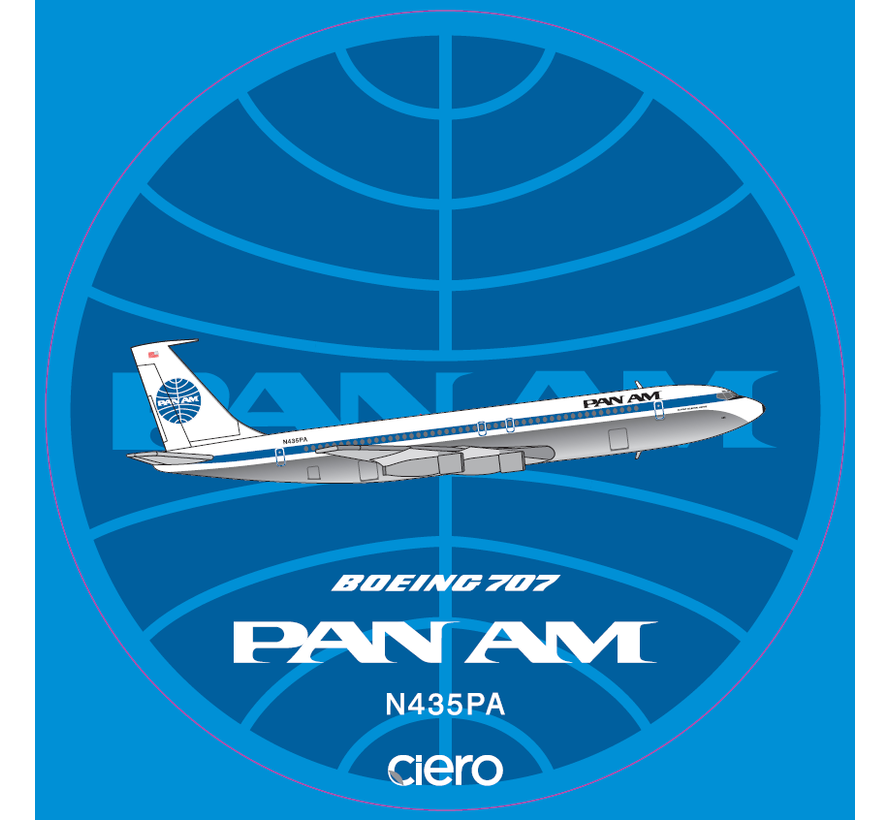 B707-300B Pan Am N435PA 1:400 with sticker +Preorder+