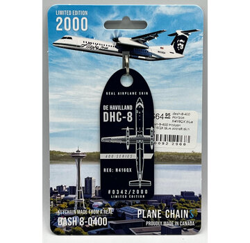 Plane Chains dash-8-400 Horizon N416QX blue aircraft skin tag