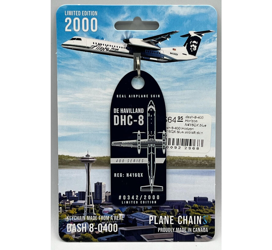 dash-8-400 Horizon N416QX blue aircraft skin tag