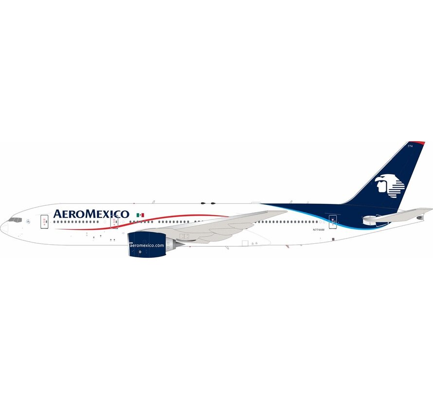 B777-200ER AeroMexico white fuselage N774AM 1:200 with stand  +preorder+