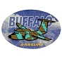 Buffalo Dehavilland Oval Camouflage Cartoon Pudgy 2 7/8'' X 4 3/8'' Sticker