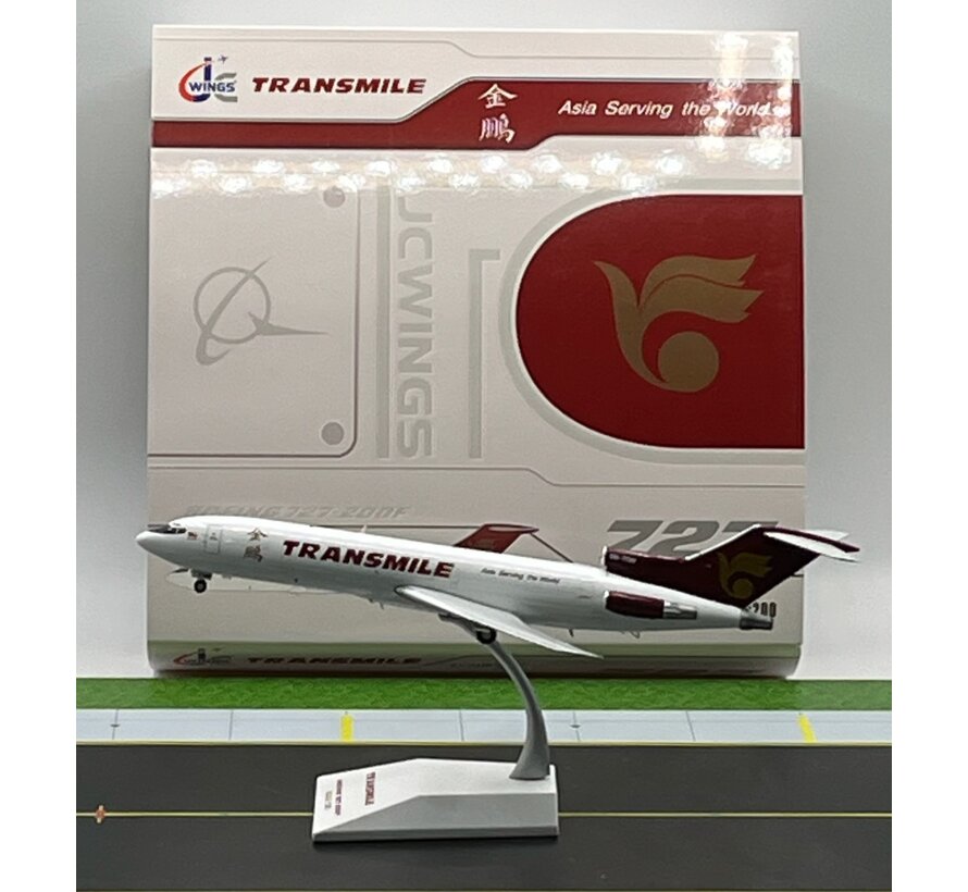 B727-200F Advanced Transmile Air Services 9M-TGM 1:200 with stand