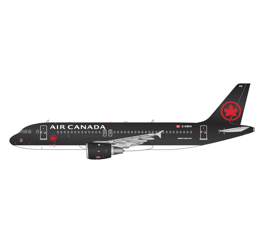 A320 Air Canada Jetz 2023 black livery C-FNVV 1:400