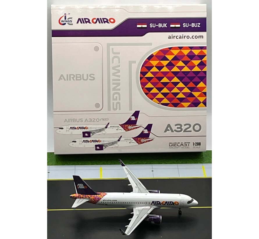 A320neo Air Cairo SU-BUK 1:200 with stand