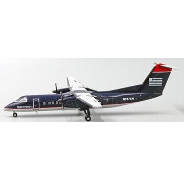 JC Wings Dash-8-300 US Airways Express dark blue livery N337EN 1:200 with stand