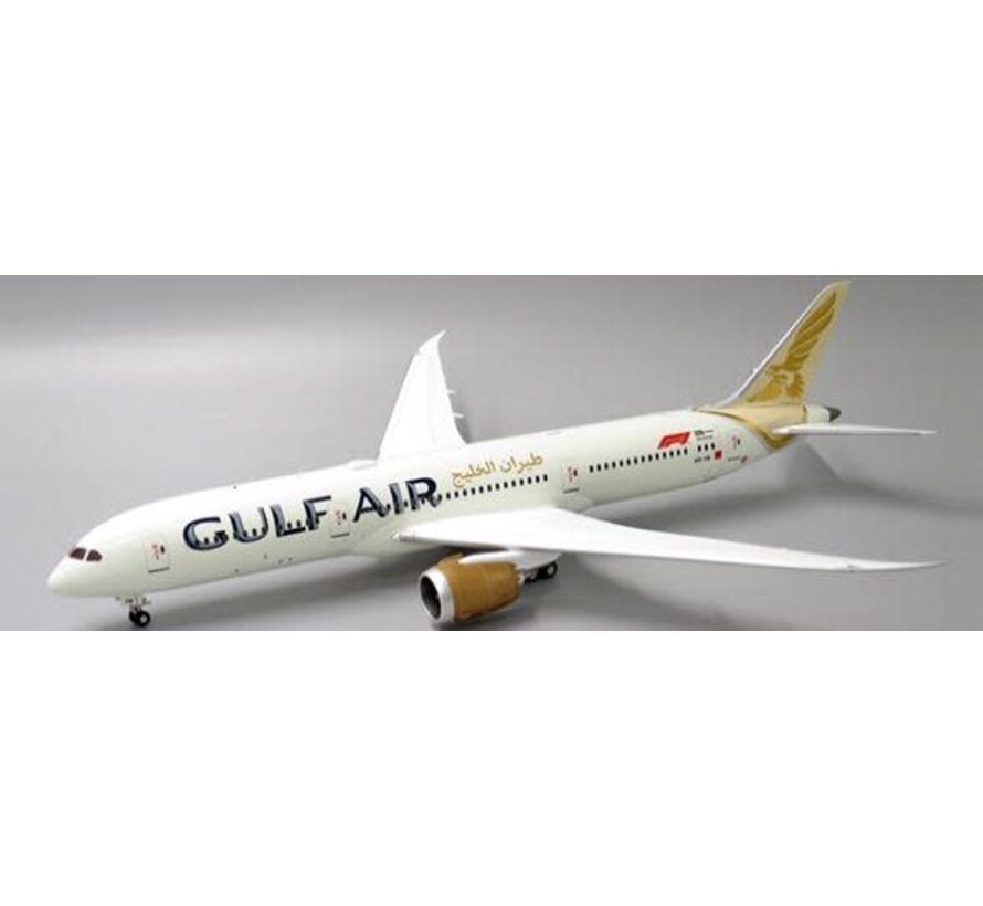 B787-9 Dreamliner Gulf Air 2018 livery A9C-FB 1:200 with stand