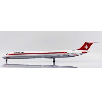 JC Wings MD82 Swissair red cheatline PH-MBZ 1:200 polished belly with stand