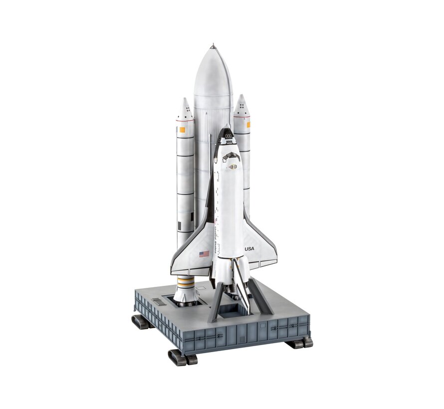Space Shuttle with Booster Rockets 40th Anniversary Gift Set 1:144 w/glue & paint