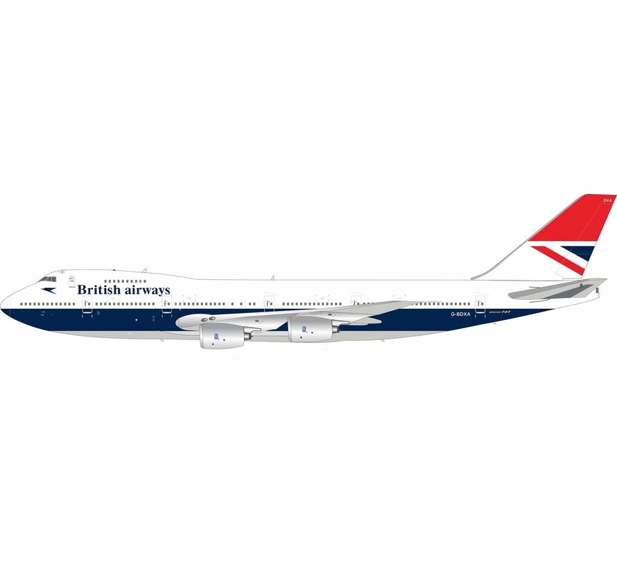 B747-200 British Airways Negus livery G-BDXA  1:200 with stand