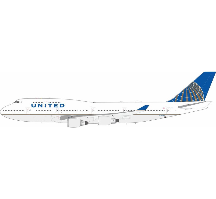 B747-400 United 2010 livery N107UA 1:200  +New Arrival+