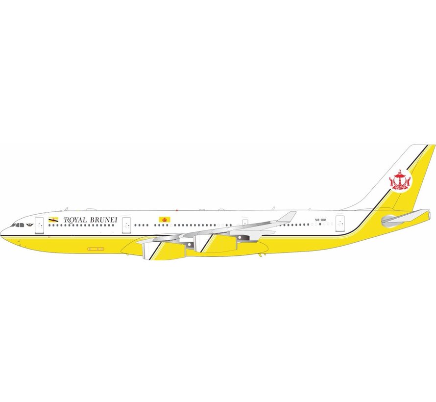 A340-200 Royal Brunei Airlines V8-001 1:200 with stand +pre-order+