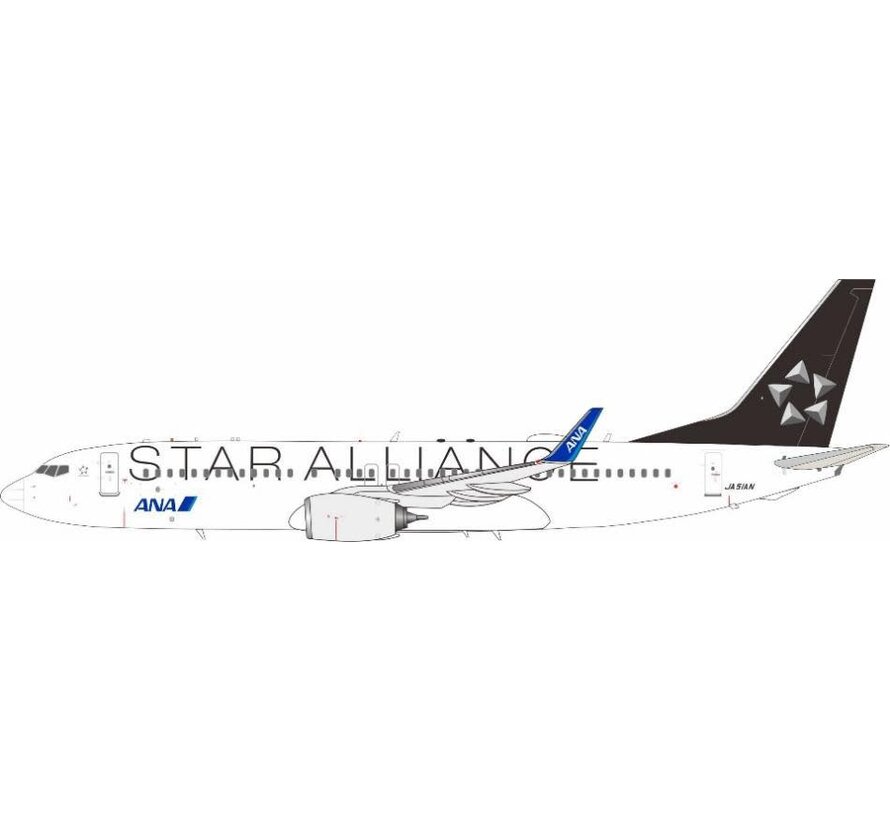 B737-800W ANA Star Alliance JA51AN 1:200 winglets with stand +pre-order+