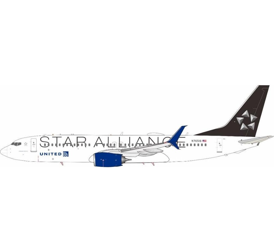 B737-800S United Star Alliance N76516 1:200 scimitars with stand +pre-order+