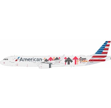 InFlight A321S American Airlines Stand Up To Cancer N162AA  1:200 sharklets  +preorder+