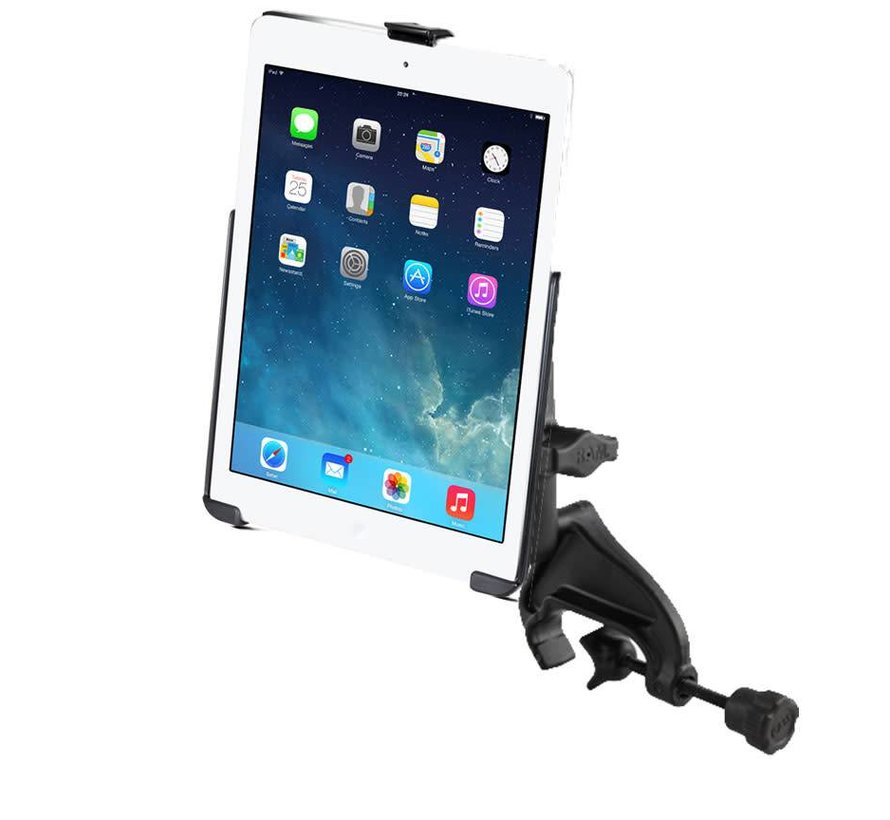Yoke Mount iPad 6th gen, Air 1-2 & Pro 9.7  EZ-Roll'r Cradle
