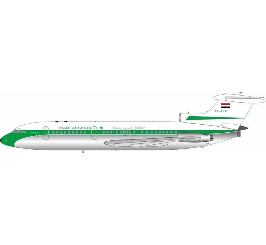 Trident 1E Iraqi Airways YI-AEC 1:200 polished with stand