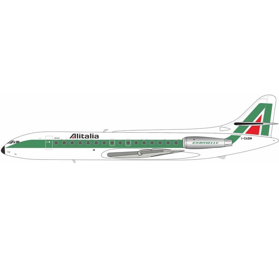 Se210 Caravelle Alitalia I-DABM 1:200 with stand