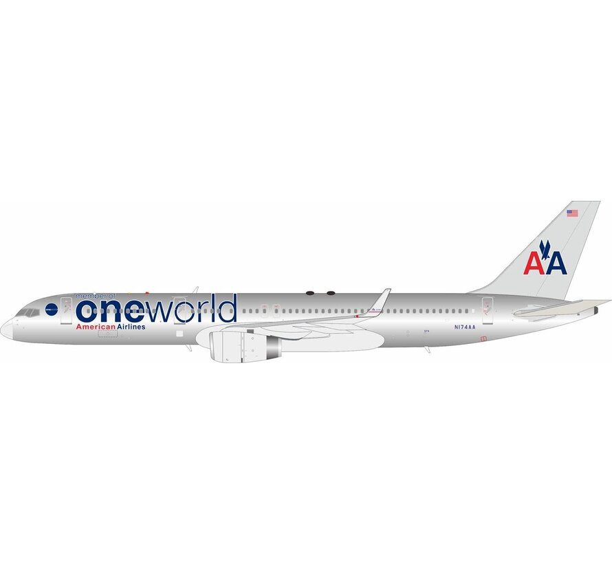 B757-200W American Airlines Oneworld N174AA 1:200 winglets polished with stand  +pre-order+