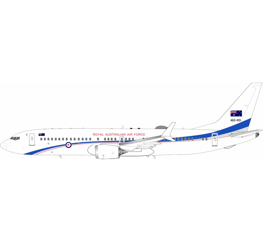 B737-8 MAX BBJ Royal Australian Air Force RAAF A62-001 1:200 with stand +New arrival+