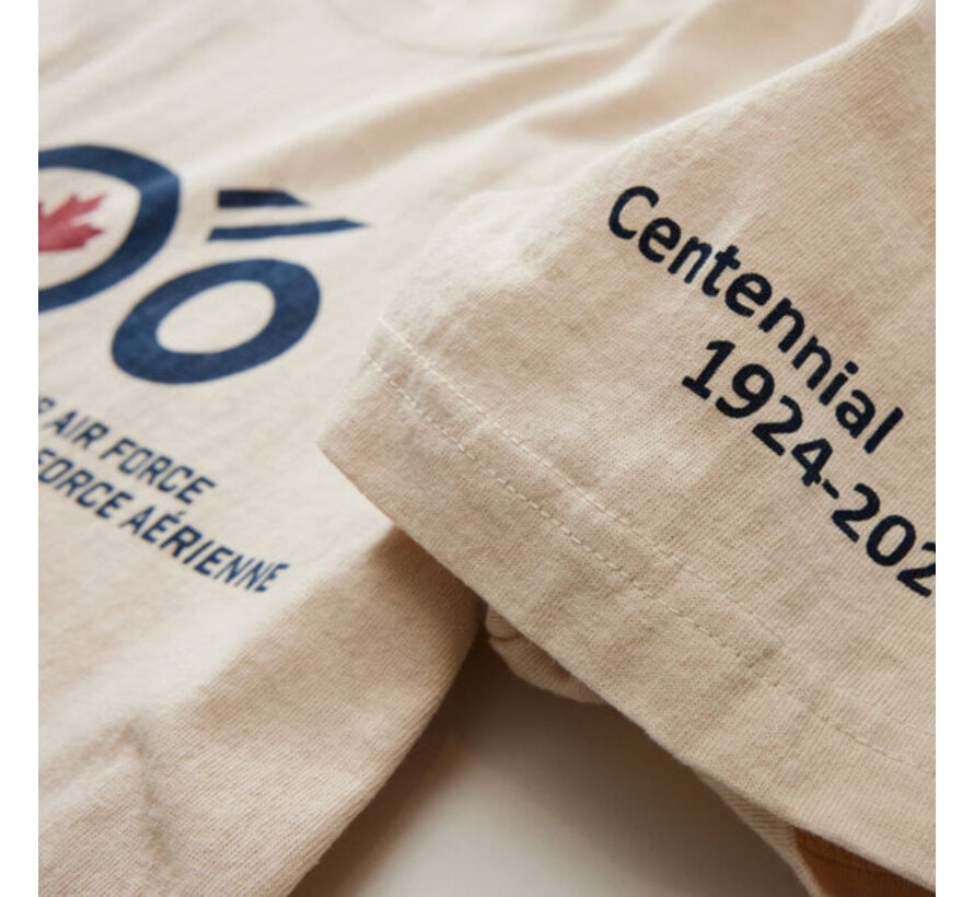 Ladies RCAF 100 T-Shirt Stone