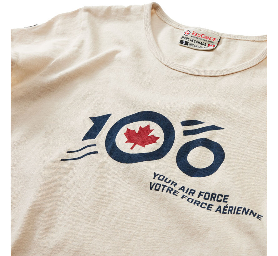 Ladies RCAF 100 T-Shirt Stone