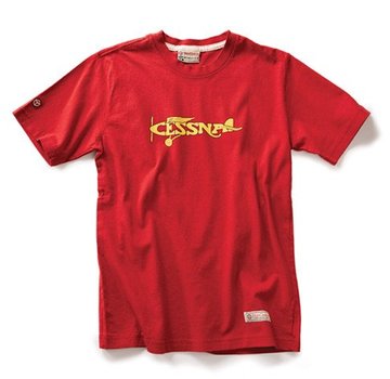 Red Canoe Brands Cessna Plane Logo Red T-Shirt