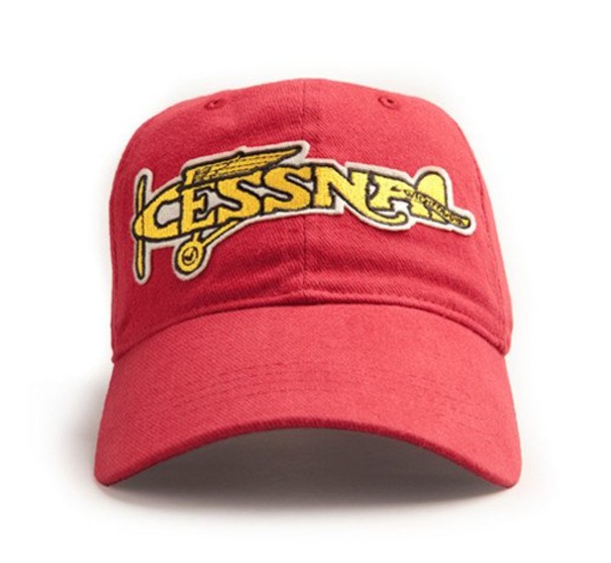 Cap Cessna Plane Logo Red