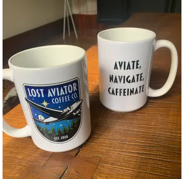 Lost Aviator Lost Aviator Coffee Mug  Aviate Navigate Caffeinate Mug