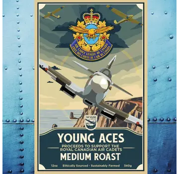 Lost Aviator Young Aces Medium Roast Coffee Blend 340 g / 12 oz Whole Bean