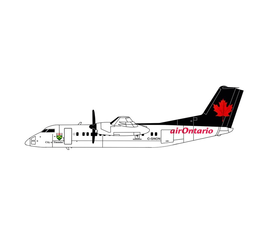 dash-8-300 air Ontario dark green tail C-GNON 1:400 (3d printed resin)