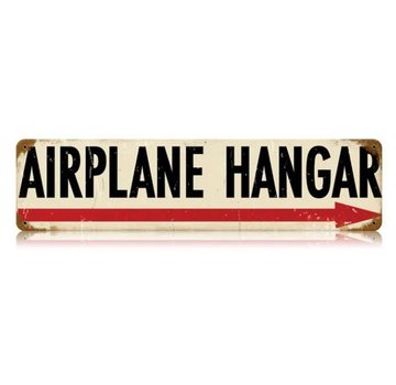 Airplane Hangar Metal Sign